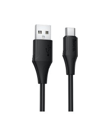 Кабель HOCO X124 Bien silicone charging data cable Type-C Black (6942007664424)