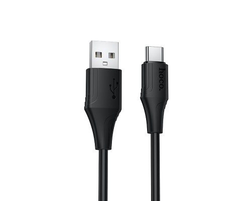 Кабель HOCO X124 Bien silicone charging data cable Type-C Black (6942007664424)