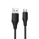 Кабель HOCO X124 Bien silicone charging data cable Type-C Black (6942007664424)