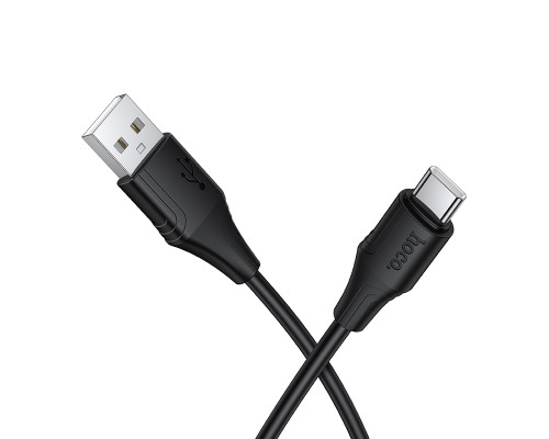 Кабель HOCO X124 Bien silicone charging data cable Type-C Black (6942007664424)