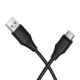 Кабель HOCO X124 Bien silicone charging data cable Type-C Black (6942007664424)