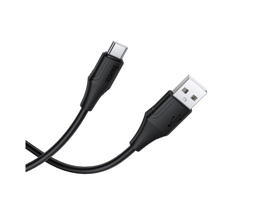 Кабель HOCO X124 Bien silicone charging data cable Type-C Black (6942007664424)