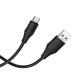 Кабель HOCO X124 Bien silicone charging data cable Type-C Black (6942007664424)