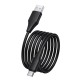 Кабель HOCO X124 Bien silicone charging data cable Type-C Black (6942007664424)
