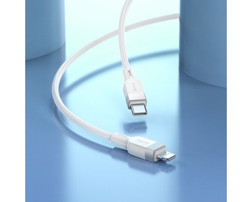 Кабель HOCO X109 Energy PD silicone charging data cable iP(L=1M) White (6942007636193)