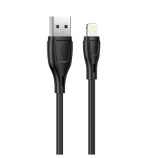 Кабель HOCO X61 Ultimate silicone charging data cable for iP Black (6931474747808)