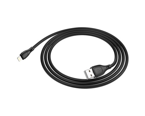 Кабель HOCO X61 Ultimate silicone charging data cable for iP Black (6931474747808)