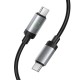 Кабель HOCO X117 Star 60W charging data cable C to C Black (6942007652582)