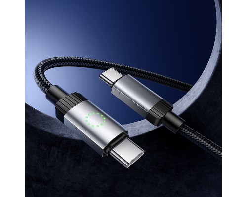 Кабель HOCO X117 Star 60W charging data cable C to C Black (6942007652582)