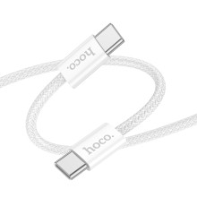 Кабель HOCO X104 Source 60W charging data cable Type-C to Type-C(L=1M) White (6942007616867)