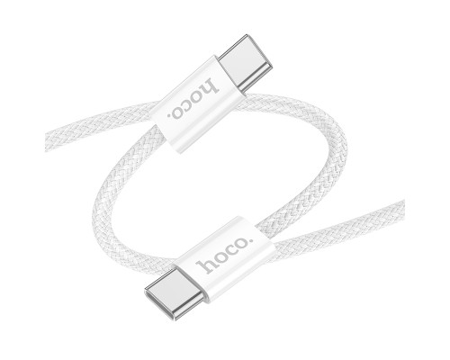 Кабель HOCO X104 Source 60W charging data cable Type-C to Type-C(L=1M) White (6942007616867)
