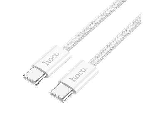 Кабель HOCO X104 Source 60W charging data cable Type-C to Type-C(L=1M) White (6942007616867)