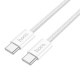 Кабель HOCO X104 Source 60W charging data cable Type-C to Type-C(L=1M) White (6942007616867)