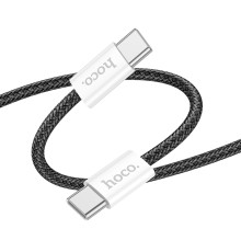 Кабель HOCO X104 Source 60W charging data cable Type-C to Type-C(L=1M) Black (6942007616850)
