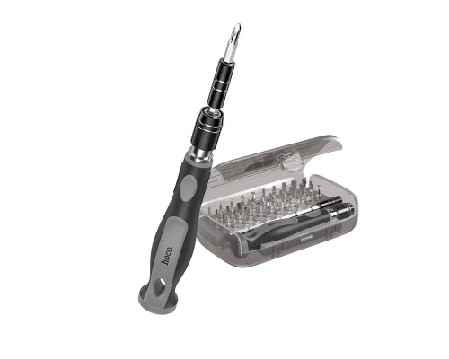 Набір викруток HOCO UT10 32-in-1 screwdriver set gray and black (6942007674614)
