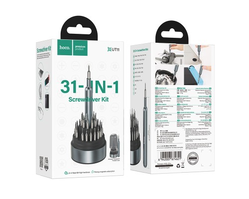 Набір викруток HOCO UT11 31-in-1 screwdriver sett deep space gray (6942007674621)