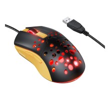 Маніпулятор миша HOCO GM51 Sky luminous gaming wired mouse black＆yellow (6942007675253)