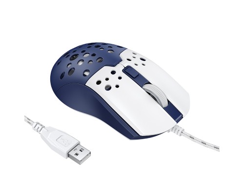 Маніпулятор миша HOCO GM51 Sky luminous gaming wired mouse white＆blue (6942007675260)