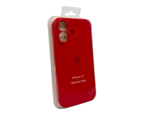 Чохол для смартфона Silicone Full Case AA Camera Protect for Apple iPhone 17 43,Berry Red (FullAAi17-43)