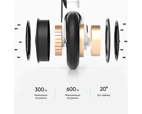 Електросамокат OKAI ES20-NEON White 9", 300(600)W, 9.8Ah, 40km, 25km\h, 20%, NFC, App, 16kg (ES20-W)