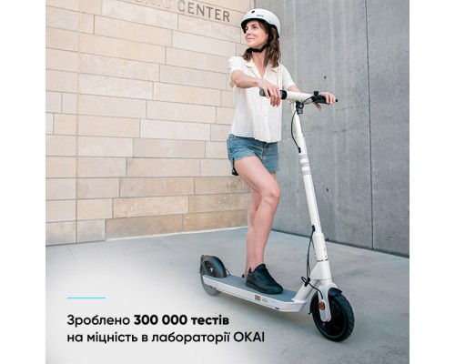 Електросамокат OKAI ES20-NEON White 9", 300(600)W, 9.8Ah, 40km, 25km\h, 20%, NFC, App, 16kg (ES20-W)