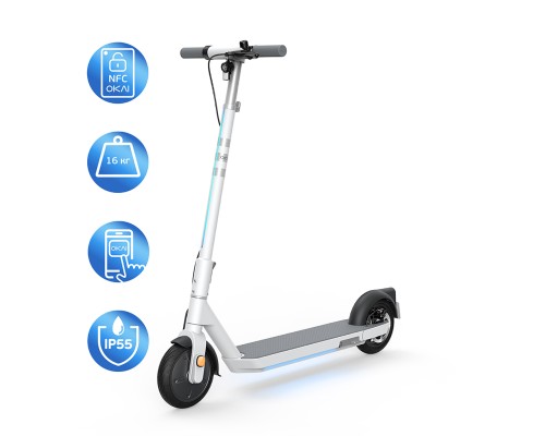 Електросамокат OKAI ES20-NEON White 9", 300(600)W, 9.8Ah, 40km, 25km\h, 20%, NFC, App, 16kg (ES20-W)