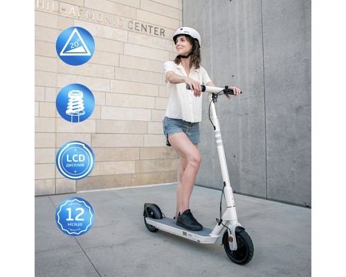 Електросамокат OKAI ES20-NEON White 9", 300(600)W, 9.8Ah, 40km, 25km\h, 20%, NFC, App, 16kg (ES20-W)