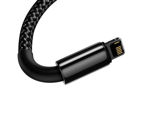 Кабель Baseus Tungsten Gold Fast Charging Data Cable USB to iP 2.4A 1m Black (CALWJ-01)