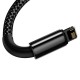Кабель Baseus Tungsten Gold Fast Charging Data Cable USB to iP 2.4A 1m Black (CALWJ-01)