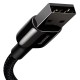 Кабель Baseus Tungsten Gold Fast Charging Data Cable USB to iP 2.4A 1m Black (CALWJ-01)