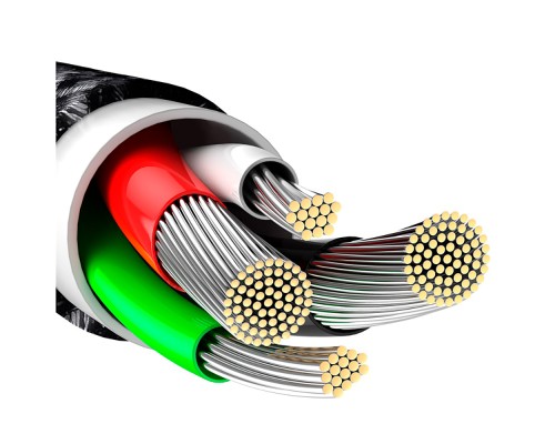 Кабель Baseus Tungsten Gold Fast Charging Data Cable USB to iP 2.4A 1m Black (CALWJ-01)