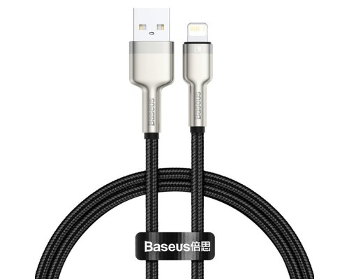 Кабель Baseus Cafule Series Metal Data Cable USB to IP 2.4A 0.25m Black (CALJK-01)