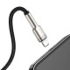 Кабель Baseus Cafule Series Metal Data Cable USB to IP 2.4A 0.25m Black (CALJK-01)