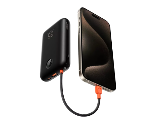 Зовнішній акумулятор VEGER 20000 mAh with built-in cables Type C / Lightning PD QC3.0 35W K2 (W2068) black (VG-W2068)