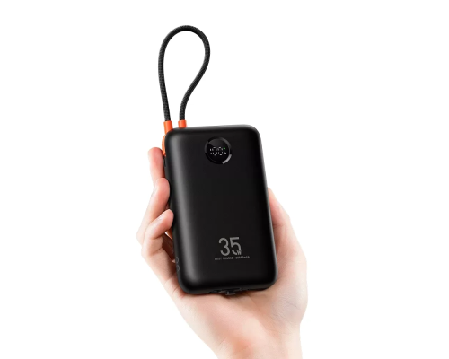 Зовнішній акумулятор VEGER 20000 mAh with built-in cables Type C / Lightning PD QC3.0 35W K2 (W2068) black (VG-W2068)