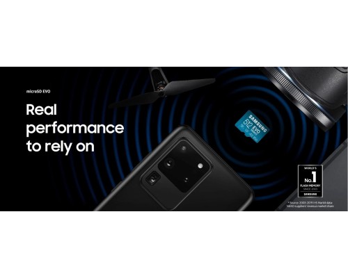 Карта пам'яті microSDXC (UHS-І U3) Samsung EVO Select 256Gb class 10 A2 V30 (R130MB/s, W30MB/s) (adapter SD) (MB-ME256KA/EU)