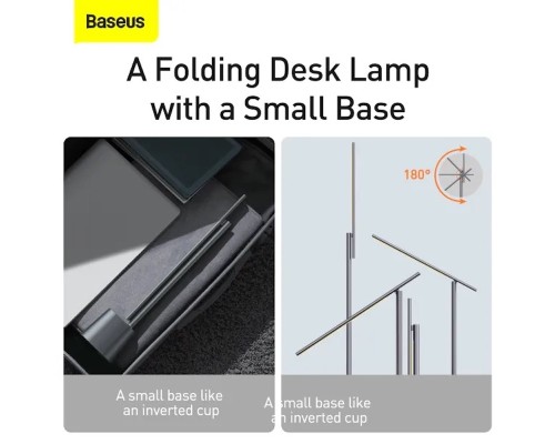 Світильник Baseus Smart Eye Series Charging Folding Reading Desk Lamp (Smart Light ) Gray (DGZG-0G)