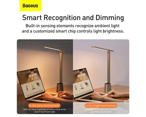 Світильник Baseus Smart Eye Series Charging Folding Reading Desk Lamp (Smart Light ) Gray (DGZG-0G)