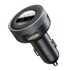 АЗП з FM-модулятором Baseus Enjoy Car Wireless MP3 Charger (Wireless 5.0+5V/3.4A) Black (CCLH-01)