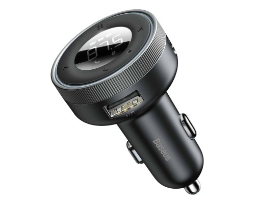 АЗП з FM-модулятором Baseus Enjoy Car Wireless MP3 Charger (Wireless 5.0+5V/3.4A) Black (CCLH-01)