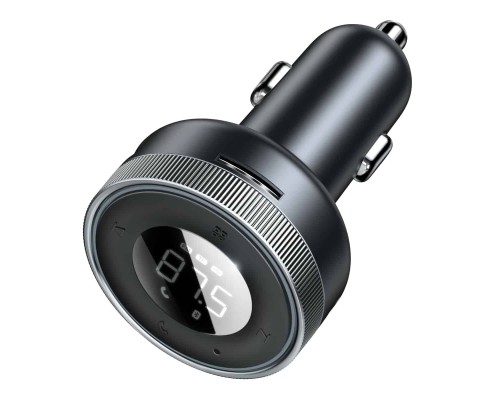 АЗП з FM-модулятором Baseus Enjoy Car Wireless MP3 Charger (Wireless 5.0+5V/3.4A) Black (CCLH-01)