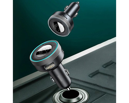 АЗП з FM-модулятором Baseus Enjoy Car Wireless MP3 Charger (Wireless 5.0+5V/3.4A) Black (CCLH-01)