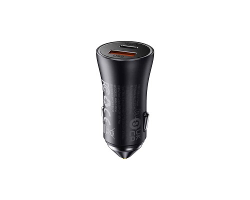 Автомобільний зарядний пристрій Baseus Golden Contactor Max Dual Fast Charger Car Charger U+C 60W Dark Gray (CGJM000113)