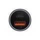 Автомобільний зарядний пристрій Baseus Golden Contactor Max Dual Fast Charger Car Charger U+C 60W Dark Gray (CGJM000113)