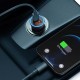 Автомобільний зарядний пристрій Baseus Golden Contactor Max Dual Fast Charger Car Charger U+C 60W Dark Gray (CGJM000113)