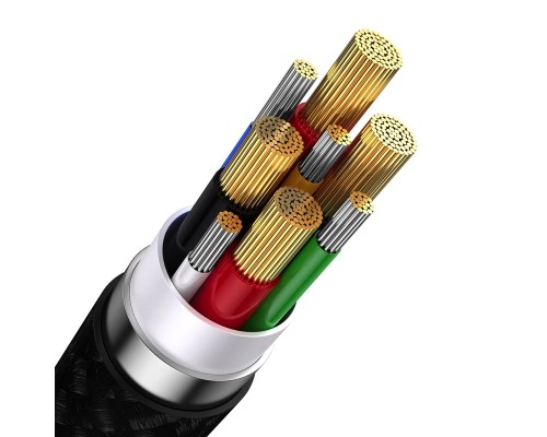 Кабель Baseus Flash Series Ⅱ Two-for-three Charging Cable U+C to M+L+C 100W 1.2m Black (CASS030101)