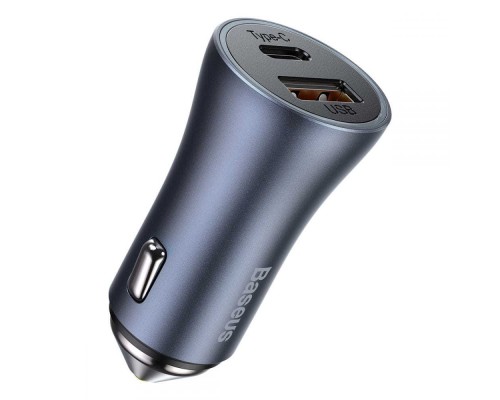Автомобільний зарядний пристрій Baseus Golden Contactor Pro Dual Quick Charger Car Charger U+C 40W Dark Gray (CCJD-0G)