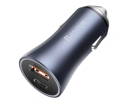 Автомобільний зарядний пристрій Baseus Golden Contactor Pro Dual Quick Charger Car Charger U+C 40W Dark Gray (CCJD-0G)