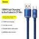 Кабель Baseus Crystal Shine Series Fast Charging Data Cable USB to Type-C 100W 2m Blue (CAJY000503)