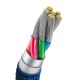 Кабель Baseus Crystal Shine Series Fast Charging Data Cable USB to Type-C 100W 2m Blue (CAJY000503)
